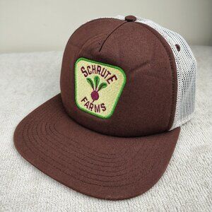 SCHRUTE FARMS Trucker Hat Snapback Adjustable Brown Mesh Cotton The Office